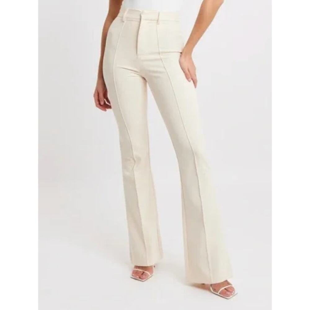 BOA Because of Alice‎ Women's Wide Leg Suit Trouser Pants NEW Large Cream
